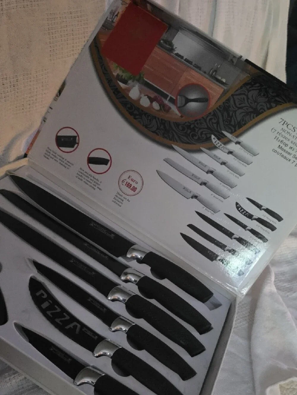 White Handle Stainless Steel Knife Set - BS-836A